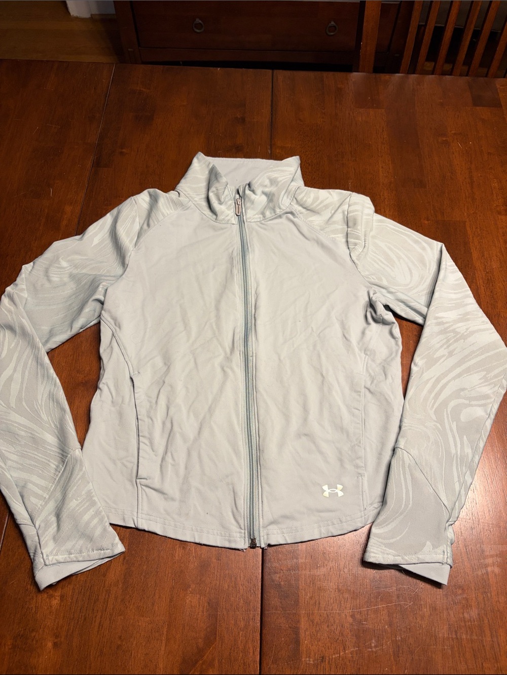 Under Armour Women's Light Gray/Light Olive Full-Zip Lightweight Jacket